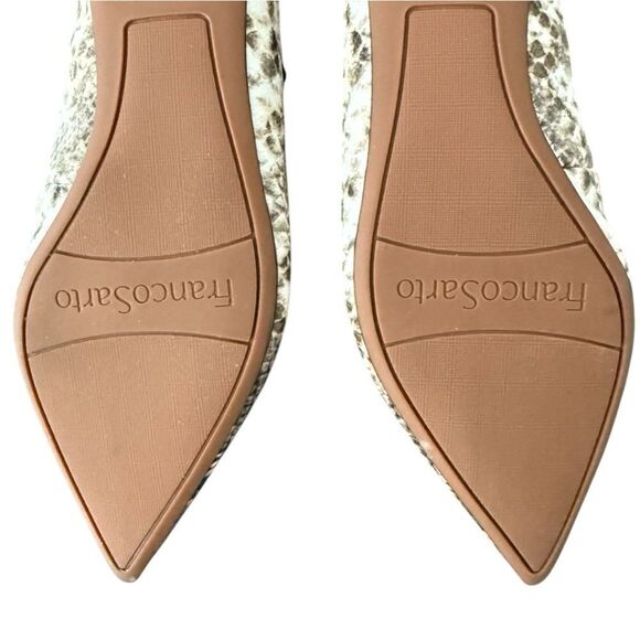 Franco Sarto Nalin Pointed Mary Jane Flats Grey Snake Print Women’s Size 7.5 M - Picture 9 of 14